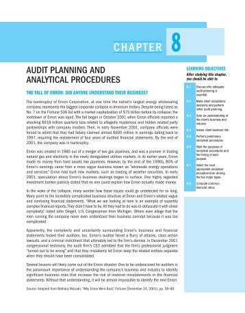 Audit planning and analytical procedures