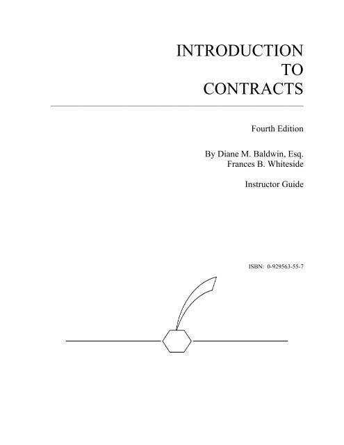 Baldwin/Whiteside: Introduction to Contracts - Pearson