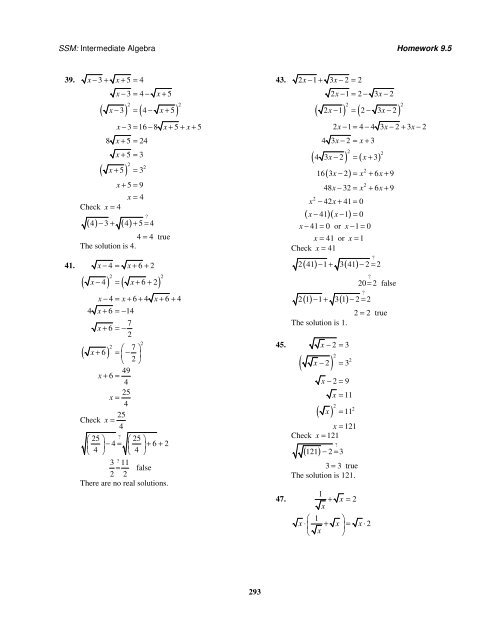 Chapter 9 Radical Functions