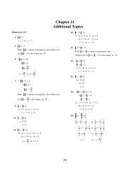 Chapter 11 Additional Topics