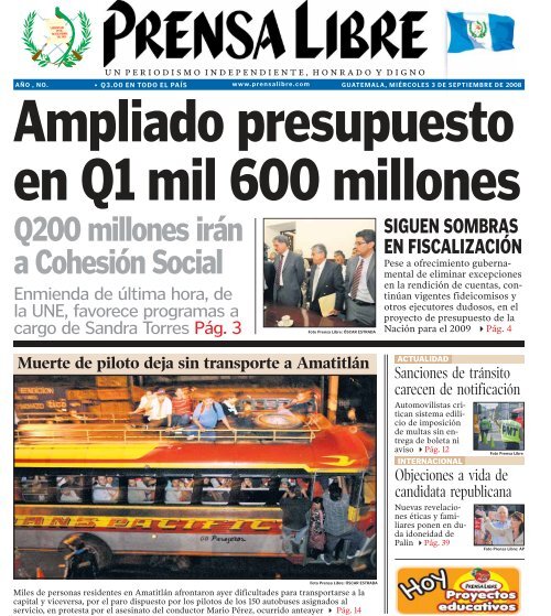 Q200 millones irán a Cohesión Social - Prensa Libre