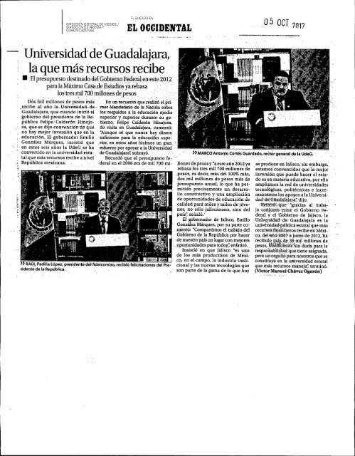 el informador - Prensa y Comunicaciones - Universidad de ...