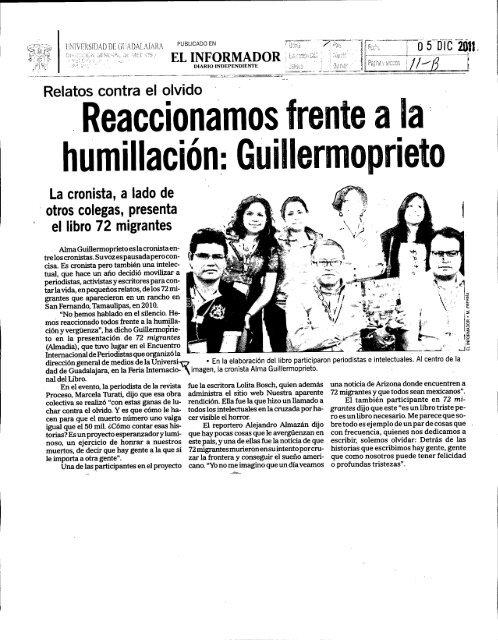 milenio - Prensa y Comunicaciones - Universidad de Guadalajara