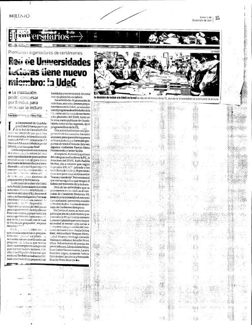 milenio - Prensa y Comunicaciones - Universidad de Guadalajara