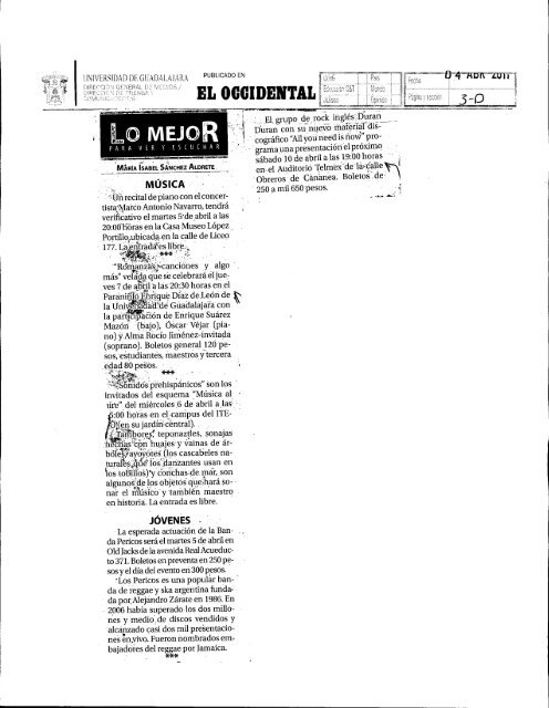 . INtl!RMí\DOR - Prensa y Comunicaciones - Universidad de ...