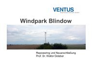 Windpark Blindow - Stadt Prenzlau