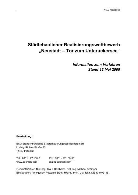 Anlage 2 zur Drucksache 74/2009 - Stadt Prenzlau