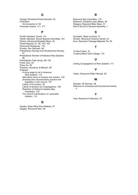 Download the minutes of GA12 - Presbyterian Church of Aotearoa ...