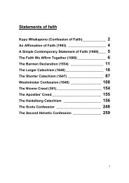 download the Confession of Faith. - Presbyterian Church of ...