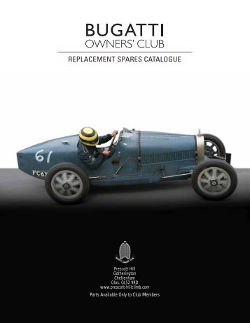 REPLACEMENT SPARES CATALOGUE - Prescott Speed Hill Climb