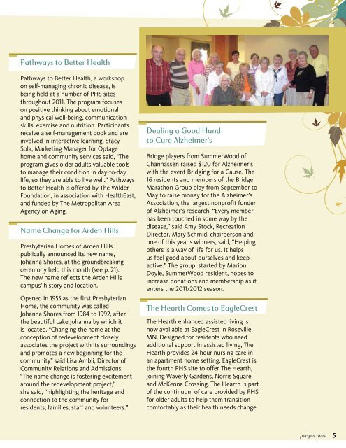 Fall 2011 - Presbyterian Homes & Services
