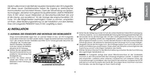 Handbuch / Owner's manual - President Electronics