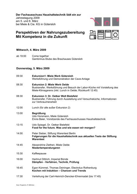 Perspektiven der Nahrungszubereitung Mit Kompetenz in die Zukunft