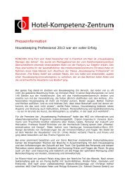 Housekeeping Professional 2013 war ein voller Erfolg