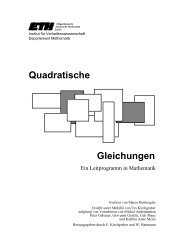 Quadratische Gleichungen - Ingo-Bartling.de