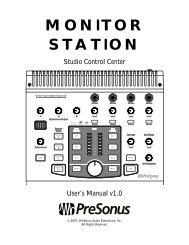 Monitor Station Owner's Manual English - PreSonus