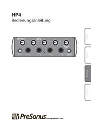 Bedienungsanleitung - PreSonus