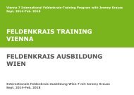 Vienna 7 International Feldenkrais-Training Program with Jeremy Krauss