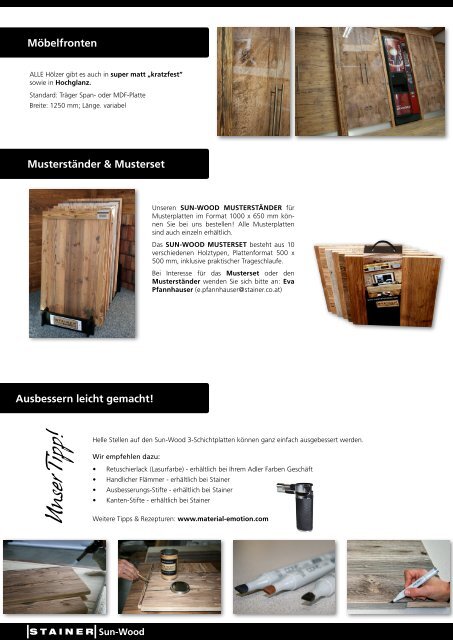 Altholz-Design Kollektion - Press1