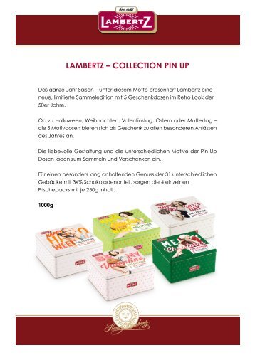 LAMBERTZ – COLLECTION PIN UP - Press1