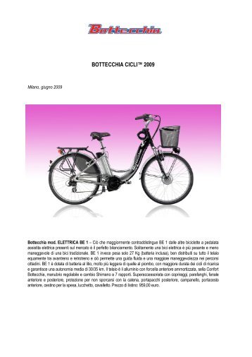 BOTTECCHIA CICLIâ¢ 2009 - Pressarea.eu