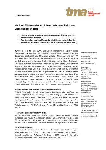 Michael Mittermeier und Joko Winterscheidt als Markenbotschafter