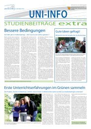 UNI-INFO-EXTRA - Presse & Kommunikation - Universität Oldenburg