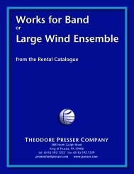 Works For Band - the Theodore Presser Company