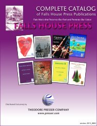 COMPLETE CATALOG - the Theodore Presser Company
