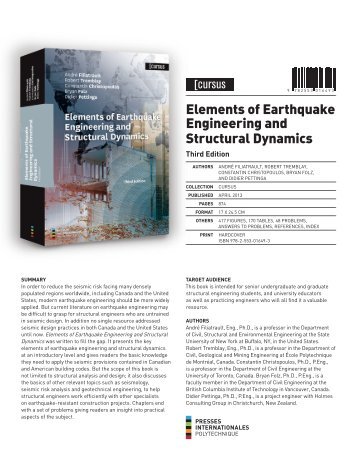 Elements of Earthquake Engineering and Structural Dynamics