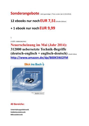 ebooks Tech-glossar Mechatronik (frankfurter buchmesse 2014; fuer amazon reader)