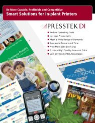 Smart Solutions for In-plant Printers - Presstek, Inc.