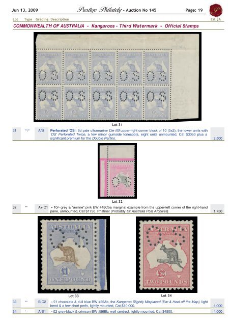 Auction No 145 - Prestige Philately