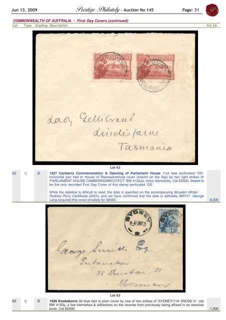 Auction No 145 - Prestige Philately