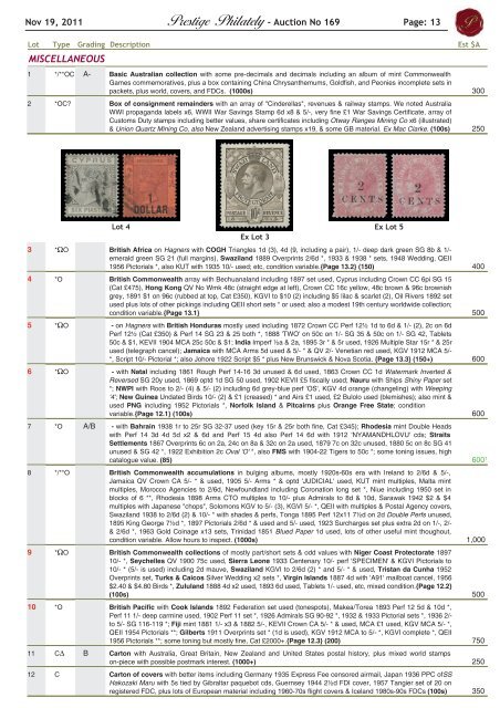 Auction No 169 - Prestige Philately