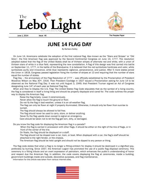 JUNE 14 FLAG DAY