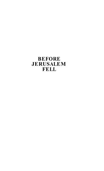 Before Jerusalem Fell - EntreWave