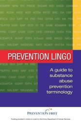 Prevention Lingo: A Guide to Substance Abuse ... - Prevention First