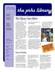 Library NewsLetter - Plymouth Regional High School