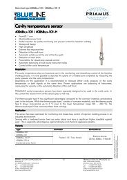 Cavity temperature sensor type 4006B-101 / 4006B-101-H - Priamus
