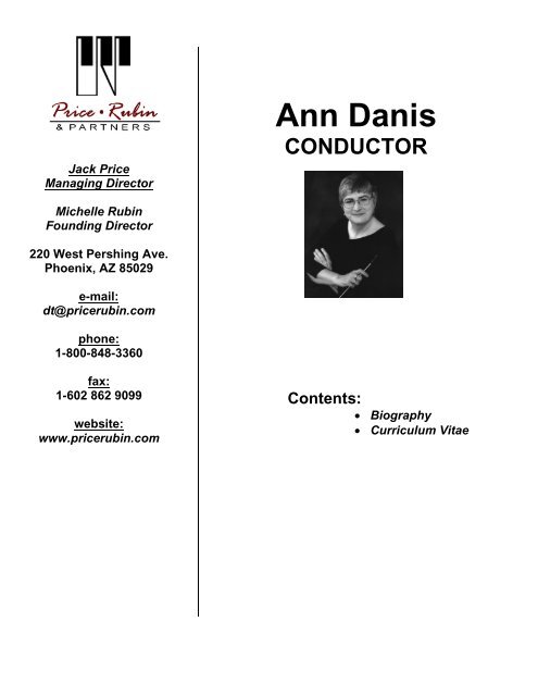 Ann Danis - Price Rubin & Partners