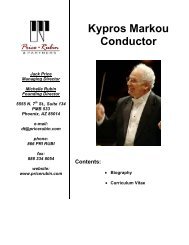 Kypros Markou Conductor - Price Rubin & Partners