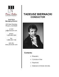 TADEUSZ BIERNACKI - Price Rubin & Partners