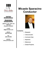 Micaele Sparacino Conductor - Price Rubin & Partners