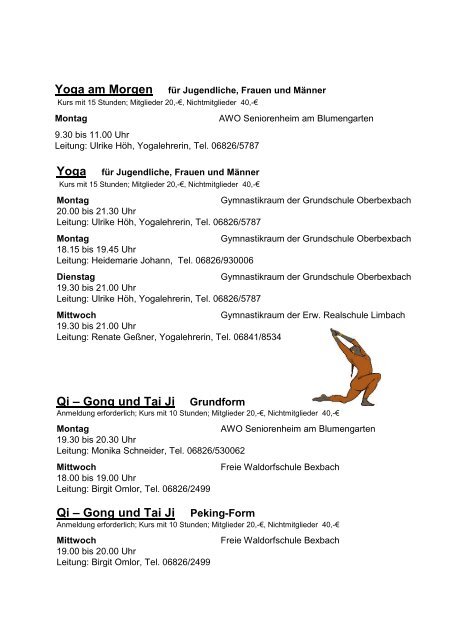 Programm 2008 - Priessnitz-Kneipp-Verein Bexbach