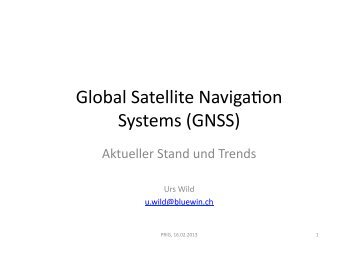 Global Satellite NavigaSon Systems (GNSS) - Prig