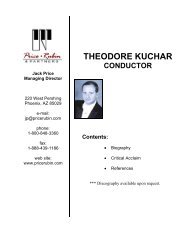 Theodore Kuchar - Conductor - Price Rubin & Partners