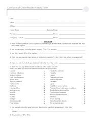 Confidential Client Health History Form - Prima Salon