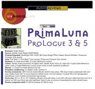 6moons audio reviews: PrimaLuna ProLogue 3 & 5