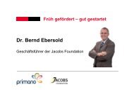 FrÃ¼h gefÃ¶rdert â gut gestartet Dr. Bernd Ebersold - Primano